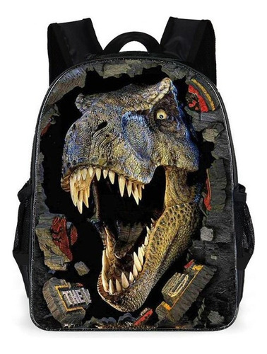 Mochila Escolar De Dinosaurio En 3d Miko Club 17 Pulgadas