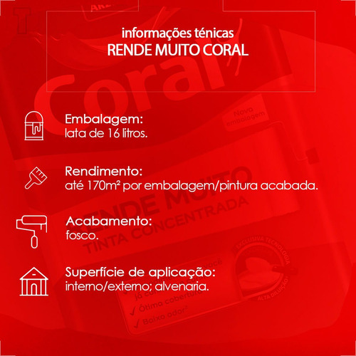 Tinta Latex Coral Rende Muito 16l Cromo Suave