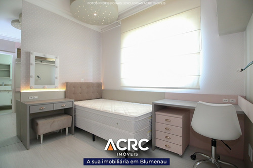 Imagem 13 de 19 de Acrc Imóveis - Apartamento Mobiliado A Venda No Bairro Ponta Aguda, Com 03 Suítes, 03 Vagas De Garagem E Depósito - Ap04289 - 69318269