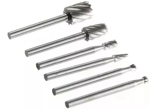 Juego De Fresas X 6 Piezas Mini Torno Dremel Madera Metal