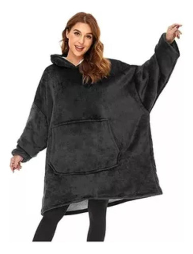 Bata Con Capucha Salida De Baño Para Mujer Y Hombre Poleron Con Bolsillos Sudadera De Polar Sherpa Calienta Rapido Forro Polar