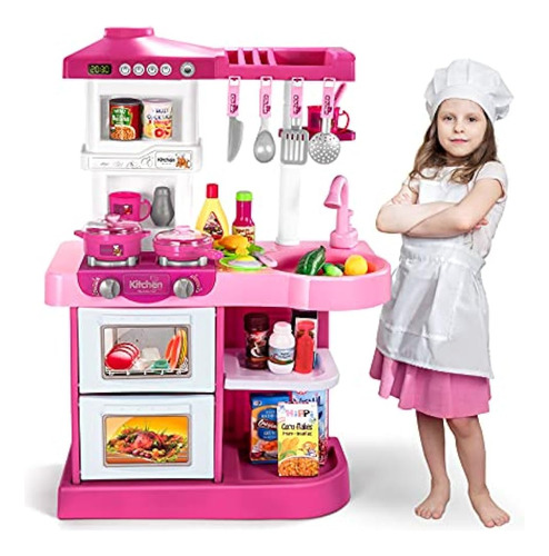 Temi Play Kitchen Playset Pretend Food - 53 Piezas De Juguet