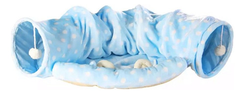 Petegou® Túnel Con Cojín Celeste Para Mascotas
