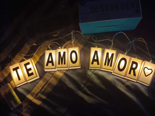 Serie Letras Luminosas Led Aa Decoración Fiestas Compromiso