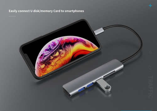 Adaptador Usb Tipo C A Hdmi Hub 4k Thunderbolt 3 Sd Multiple
