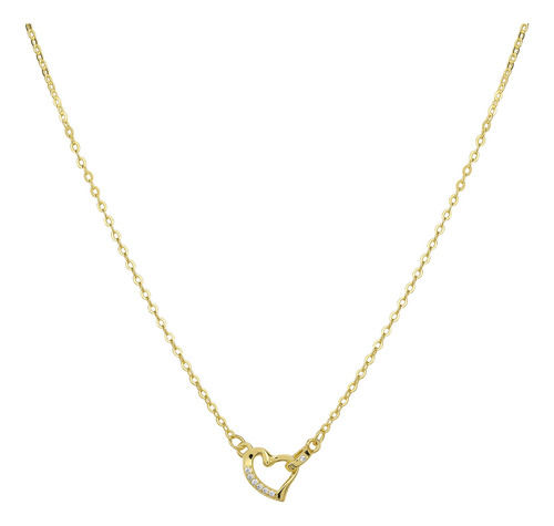 Collar Y Dije Enso 925 Para Mujer Esn144g Dorado