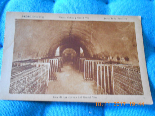 Postal Antigua Pedro Domecq Una Cueva Grand Vin - España