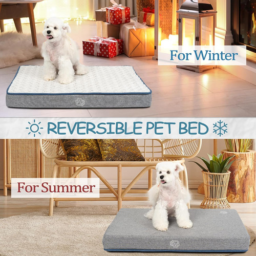 Empsign Cama Reversible Fría Y Caliente Para Perros, Para...