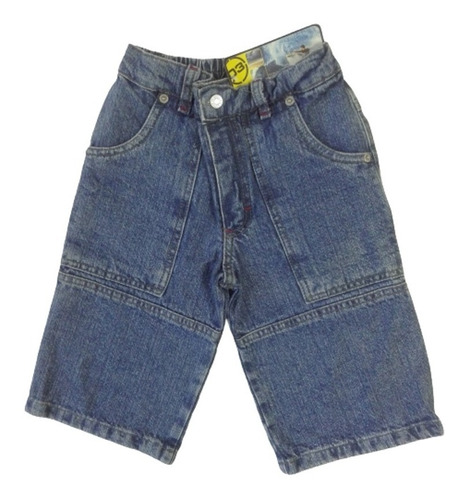 Pantalón Bermuda De Jean Para Niños Cintura Elastizada