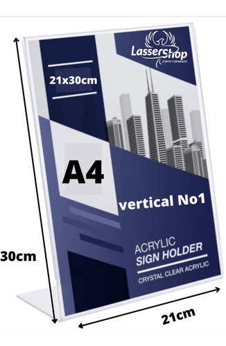 Imagen 2 de 3 de Porta Hojas A4 En Acrílico