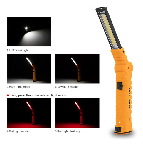 Luces Para Inspeccion Lmaytech, Recargable, Amarillo, 2 Pcs