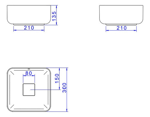 Cuba De Apoio Quadrada 30cm L.11030.17 Deca