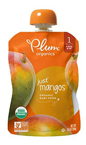 Plum Organics Stage 1, Organic Baby Food, Just Mangos, Bolsa