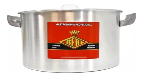 Cacerola Real Aluminio Reforzado Gastronómica Nº30 10 Litros