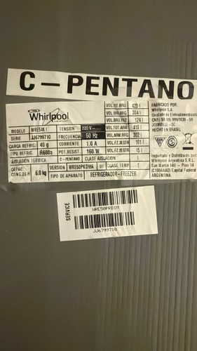 Whirlpool Acero No Frost Casi Nueva X Mudanza Escucho Ofe Plateado (Usado)