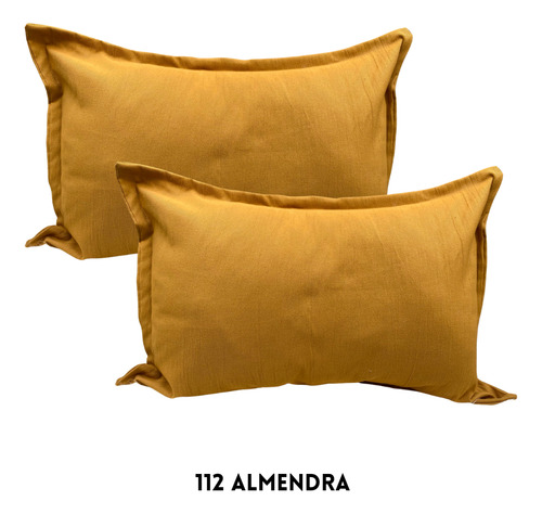 Combo 2 Almohadones Tusor 70x50 Cm Nordicos Relleno Vellon 115 Crudo .