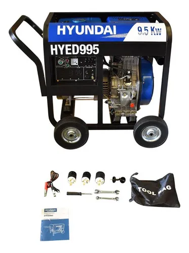 Generador Diesel Trifásico 9.5 Kw 18 Hp Hyed995 Hyundai
