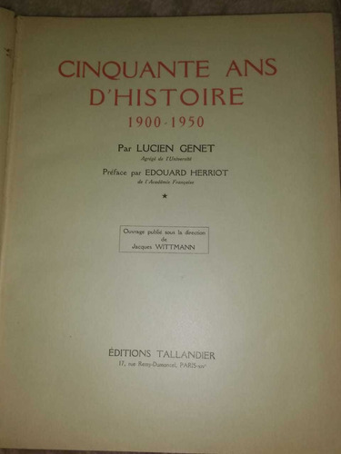 Cinquante Ans D'histoire 1900-1950