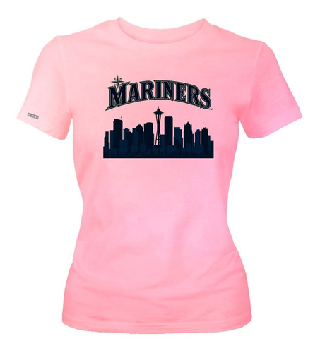 Camiseta Seattle Mariners Ciuda Azul Beisbol Dama Mujer Ikrd