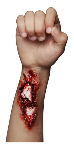 Brazo Roto Pegamento Látex Sangre Falsa Halloween