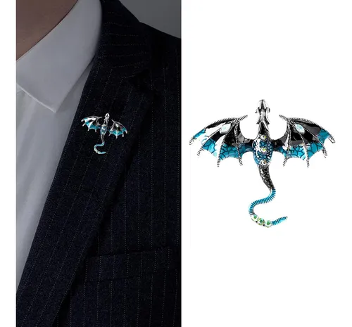 2 Men's Rhinestone Animal Brooch - Elegant Fashion 2 Pcs