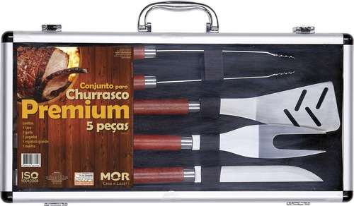 Conjunto Maleta Churrasco Premium Mor 5 Peças