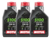 Comprar Kit 3l Óleos Motul 5100 4t 15w50 Semissintético 1l