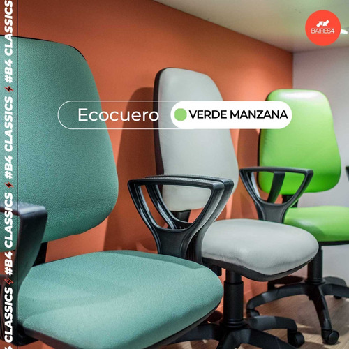 Silla Oficina Ergonomica Pc Regulable Rudy 3 Años Gtia Color Verde Material del tapizado Tela