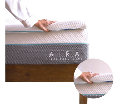 Colchoneta Cubre Colchon Memory Foam Topper Aira Queen