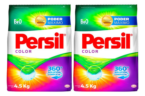 2 Pack Persil Detergente En Polvo Ropa De Color 4.5 Kg