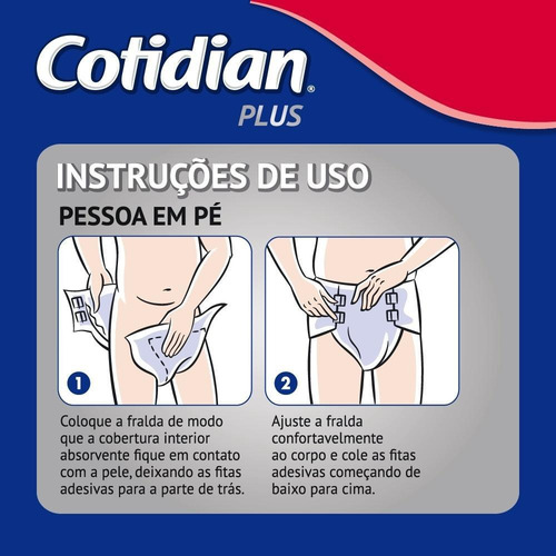 Imagem 4 de 7 de Fralda Adulto Cotidian Plus M Com 18 Unidades