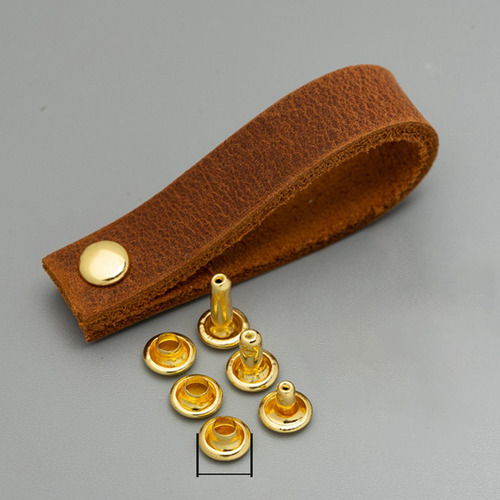 100 Piezas De Latón Puro Tornillo Remaches Bolsa 6x4mm