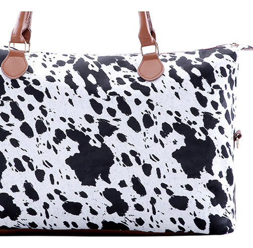 Bolso Para Mujer, Diseño De Vaca Leopardo De Alta Capacidad