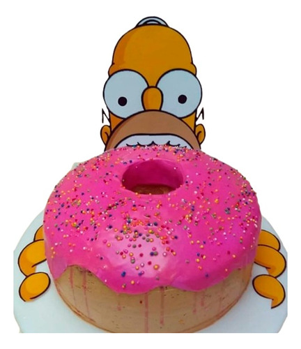Adorno Deco Torta Mesa Dulce Homero Simpsons