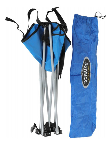 Mesa Plegable Porta Con Vasos Outback Color Azul