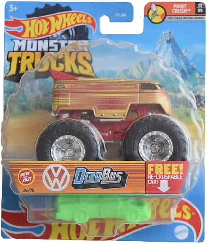 Carro Hot Wheels Monster Trucks Carbonator Mattel Fyj44 - Carrinho