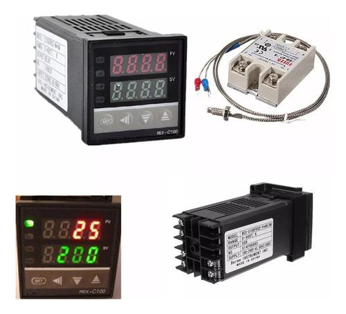Controlador De Temperatura Digital Lcd Pid Rex-c100 0-400°c