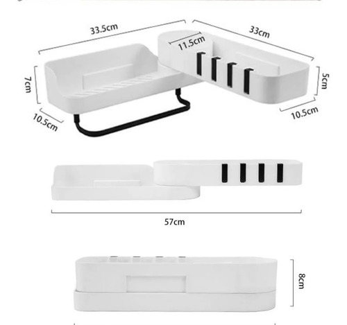 Esquinero Para Baño Y Cocina Repisa Estante  Para Hogar 