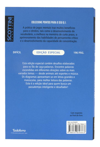 Scottini Touch: Caça-palavras Letras Grandes Difícil V1