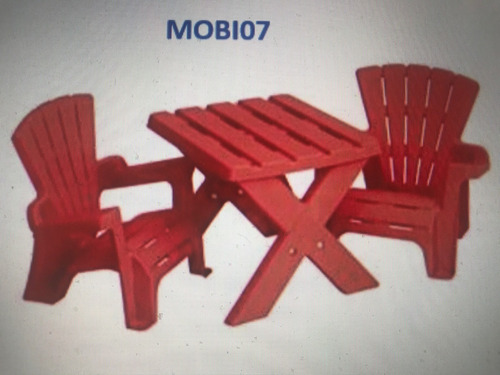 Juego Set 2 Sillas + 1 Mesa Estilo Jardin Mobi07 Impobarato