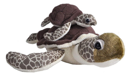 Mamá Y Bebé Tortuga Marina, Animal De Peluche, 12 Pulgadas