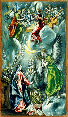 Lienzo Canvas Arte Sacro La Anunciación El Greco 138x80