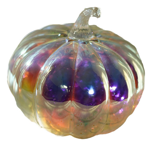 Lámpara De Calabaza De Cristal Con Temporizador, Adorno De