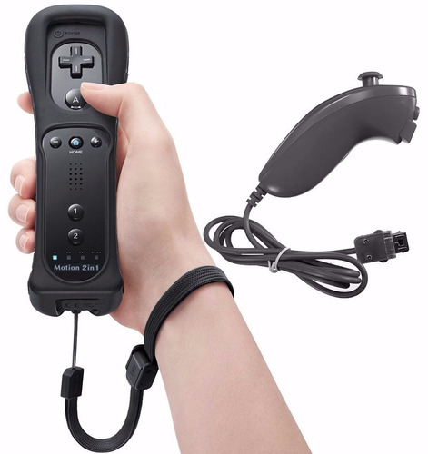 Controle Remote Motion Plus 2 In1 Nunchuck Nintendo Wii