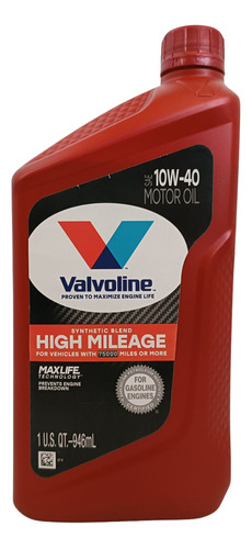 Aceite De Motor 10w40 Semisintético Valvoline Max Life