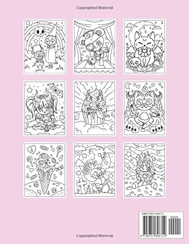  Creepy Kawaii Pastel Goth Coloring Book: Cute Horror