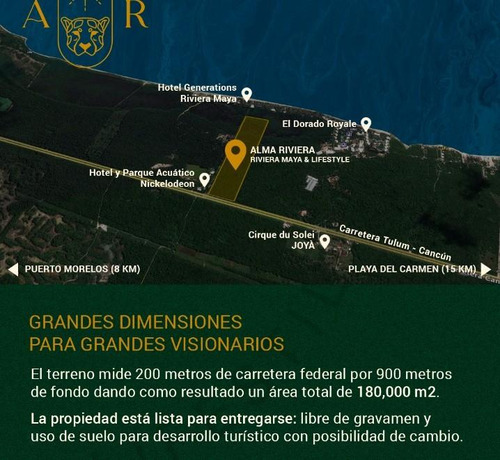 Terreno De 18 Ha En La Riviera Maya, 200 Metros Sobre La Carretera