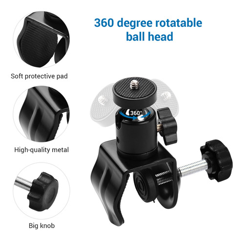 Cabezal De Micrófono Clamp Light Para Cámara En Forma De U,