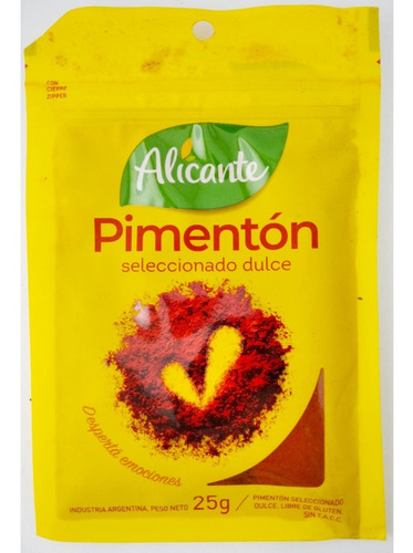 Alicante Pimenton Dulce Sin Tacc Paquete 25 Gr Pack 24 Unid