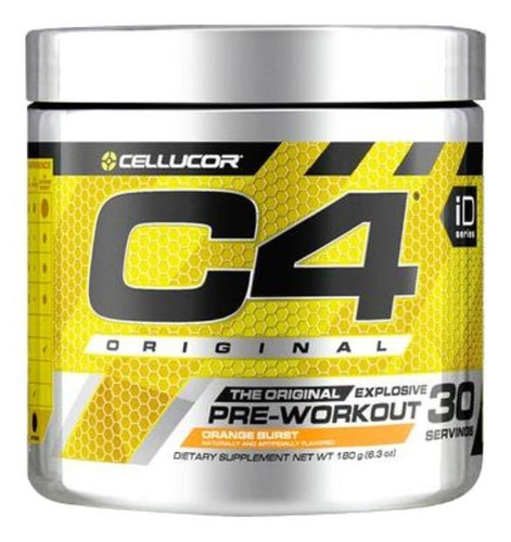 Suplemento en polvo Cellucor  C4 Original aminoácido sabor orange burst en pote de 180g